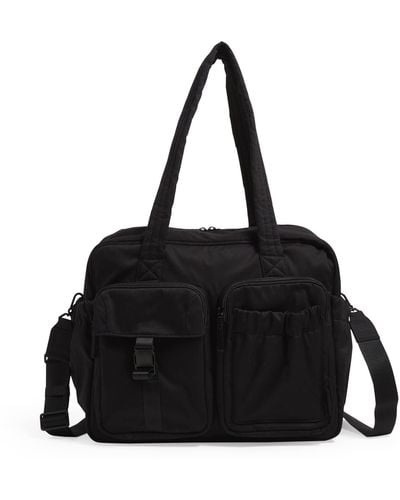 Vera Bradley Cotton Utility Oversized Travel Tote Travel Bag - Black