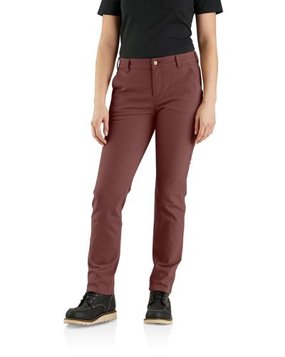 Carhartt Rugged Flex Relaxed Fit Canvas Work Pant - Red
