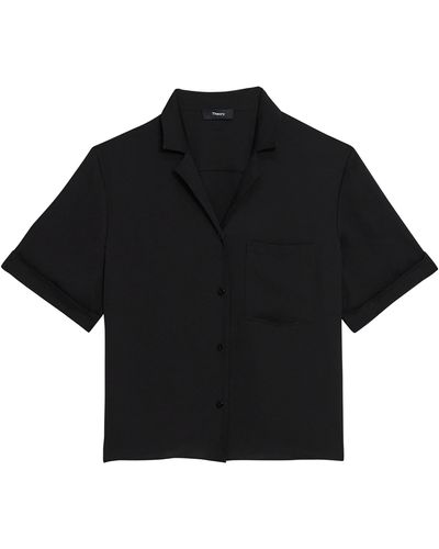 Theory Short-sleeved Camp Shirt - Black