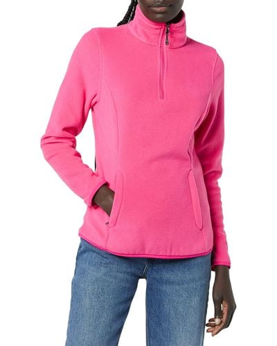 Amazon Essentials Quarter-Zip Polar Fleece Jacket Outerwear - Rose