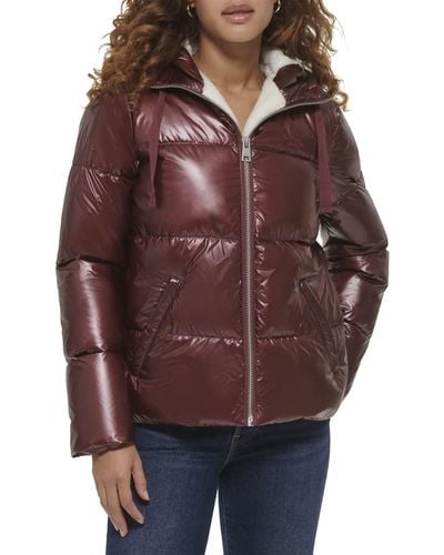 Levi's Molly Sherpa Lined Puffer Jacket - Brown