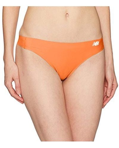 New Balance Hybrid Soft Jersey Mesh Panels Thong Underwear - Orange