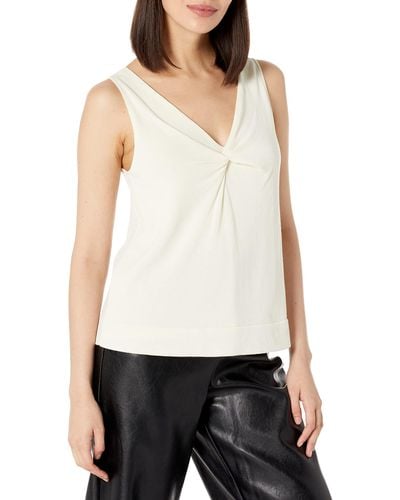 Theory Womens Twist Tank In Bristol Cotton Shirt - White