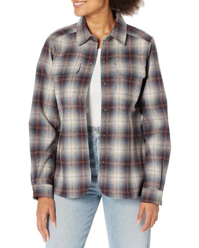Pendleton Long Sleeve Wool Board Shirt - Gray