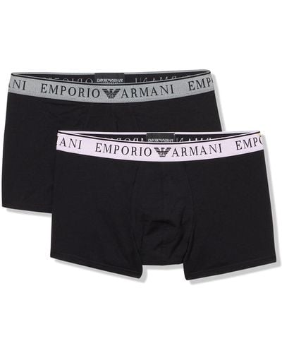 Emporio Armani Stretch Cotton Endurance 2-pack-trunk - Black