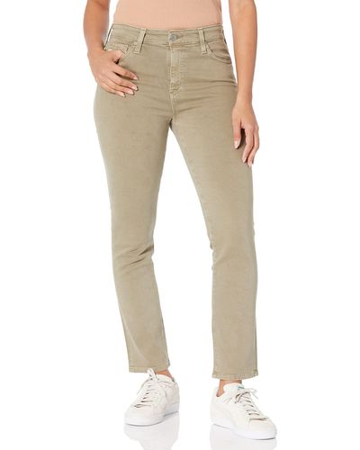 AG Jeans Mari High Rise Slim Straight Crop Pant - Natural