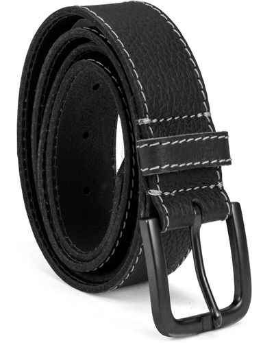 Timberland Mens Leather 40mm Apparel Belts - Black