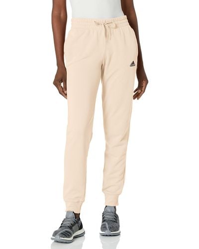 adidas Essentials French Terry Logo Pants - Natural