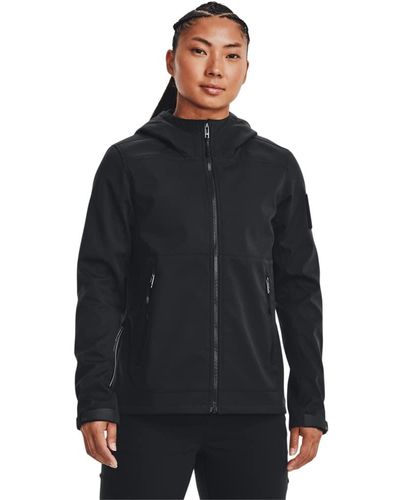 Under Armour Standard Tactical Soft Shell Full Zip Jacket, - Black