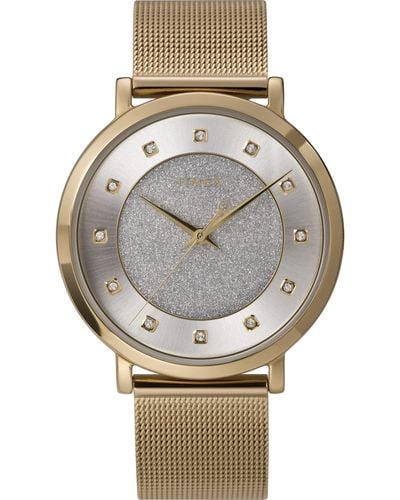 Timex Celestial Opulence 38mm Tw2u67100vq Quartz Watch - Metallic