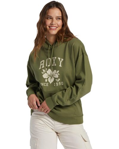 Roxy Shoreside Hike Oversized Hoodie Sweatshirt - Green