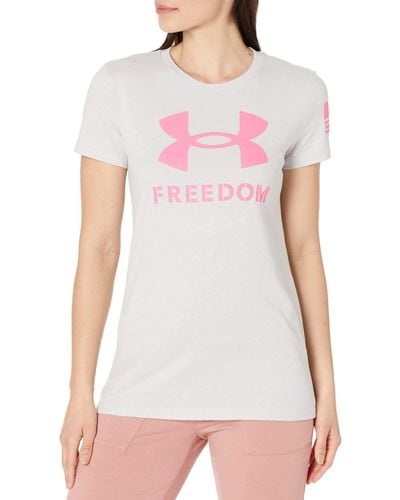 Under Armour S New Freedom Logo T-shirt, - White