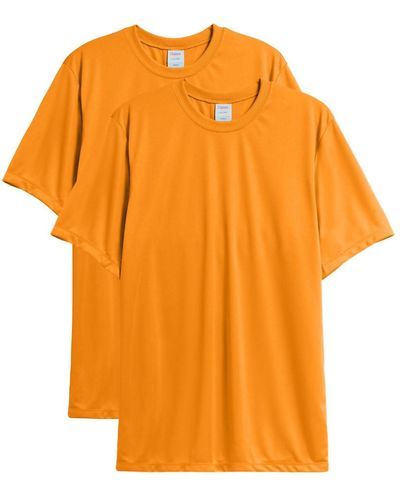 Hanes Mens Sport Cool Dri Performance Tee Fashion T Shirts - Orange