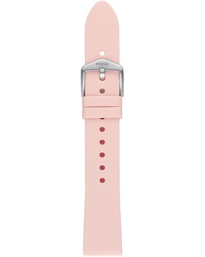 Fossil 18mm Silicone Watch Band - Pink