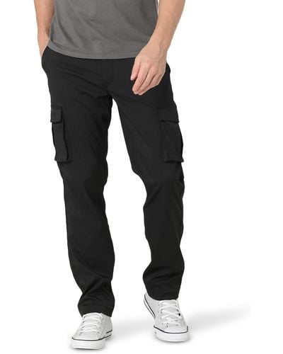 Lee Jeans Extreme Motion Synthetic Cargo Straight Fit Pant - Black