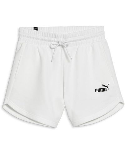 PUMA Ess 5" High Waisted Shorts - White