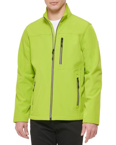 Guess Softshell Long Sleeve 1 Chest Pocket Jacket - Green