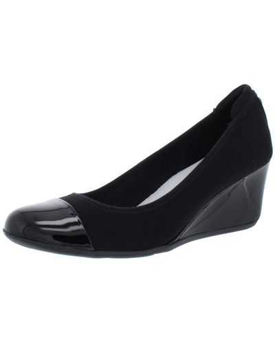 Anne Klein Womens Taite Wedge Pump - Black