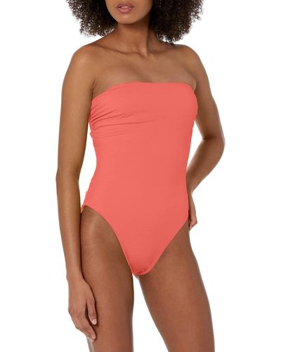 Norma Kamali Womens Bishop One Piece Swimsuit - Red