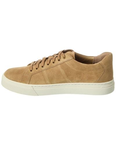 Vince S Larsen Lace Up Fashion Casual Sneaker Camel Beige Suede 9 M - Brown