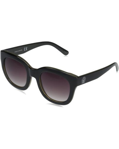Vince Camuto Womens Vc102 Classic Uv Protective Rectangular Sunglasses For Luxe Gifts 53 Mm - Black