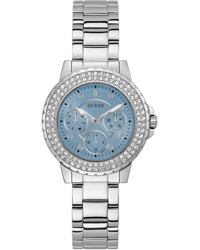 Guess Tone Stainless Steel Case & - Blue