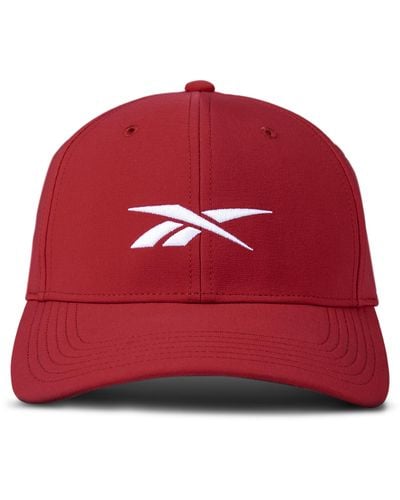 Reebok Range Active Stretch Fabric Cap For And - Red