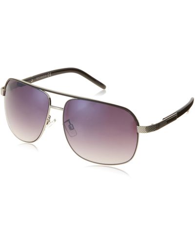 Rocawear R1529 Metal Brow Bar UV Protective Men's Rectangular Sunglasses 61  mm 