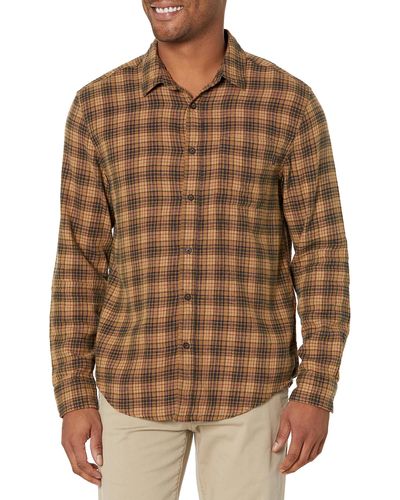 Dockers Fit Long Sleeve Casual Shirt - Brown