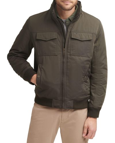 Dockers Quilted Lined Flight Bomber Jacket - Multicolor
