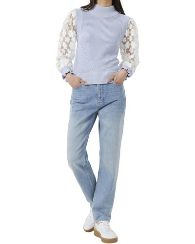 French Connection Juri Mozart Mock Neck Sweater - Blue