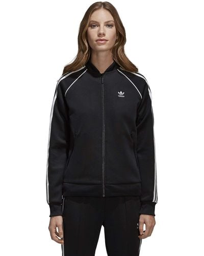 adidas Originals Womens Superstar Track Primeblue Jacket - Black