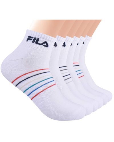 Fila Striped Half Cushion Quarter Socks - Blue