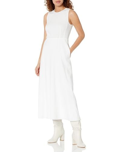 Theory Volume Dart Dress - White