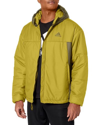 adidas Originals Outdoor Bsc 3-stripes Puffy Hooded Jacket - Yellow