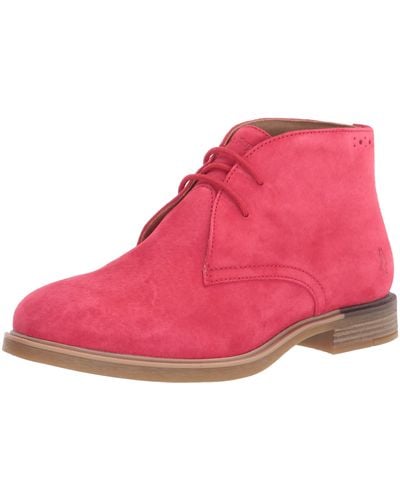 Hush Puppies Bailey Chukka,red Suede,5.5 M Us