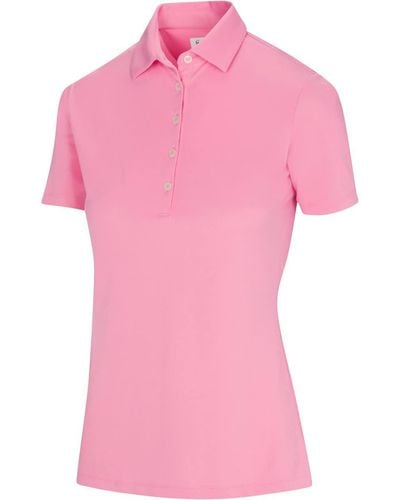 Greg Norman Collection Freedom Micro Pique S/l Polo - Pink