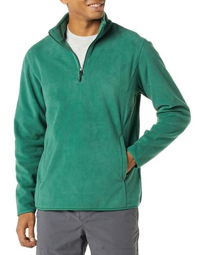Amazon Essentials Quarter-zip Polar Fleece Jacket - Green