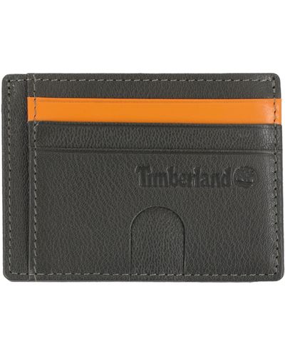Timberland Slim Leather Minimalist Front Pocket Credit Holder Wallet - Grigio