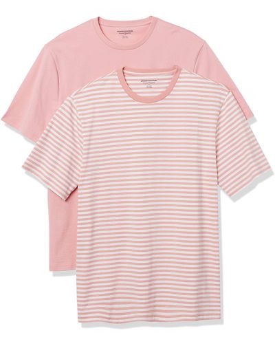 Amazon Essentials 2-pack Loose-fit Short-sleeve Crewneck T-shirt - Pink
