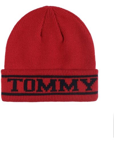 Tommy Hilfiger Varisty Tommy Cuff Hat Beanie - Red
