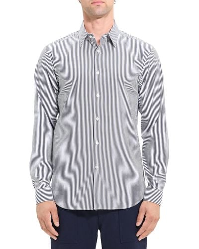 Theory Irving In Jay Stripe - Gray