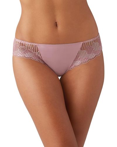 Buy WACOAL Baby Pink Womens Bijoux Thong Lace Solid Panty