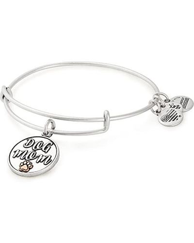 ALEX AND ANI Expandable Wire Bangle Bracelet For - White