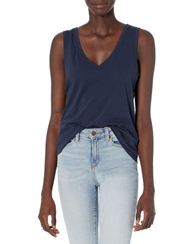 n:PHILANTHROPY Casual V-neck Tee Shirt - Blue