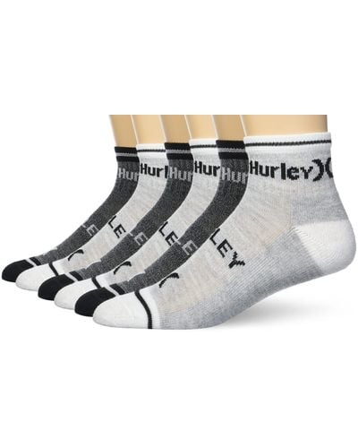Hurley Mens 6-pack Active Everyday Knit Socks - Black