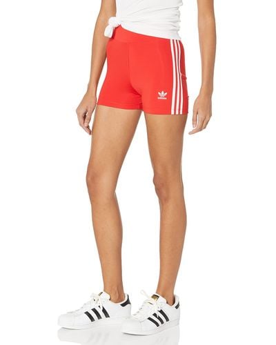 adidas Originals 3-stripes Booty Shorts - Red