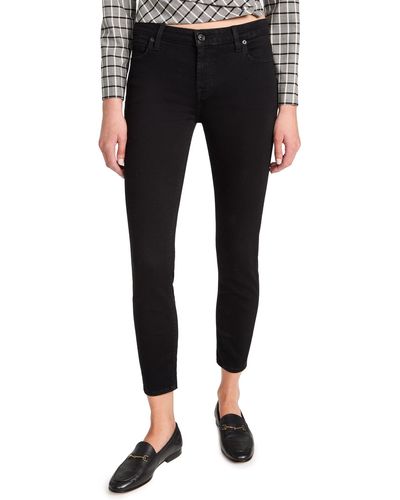 7 For All Mankind Ankle Skinny Jeans - Black