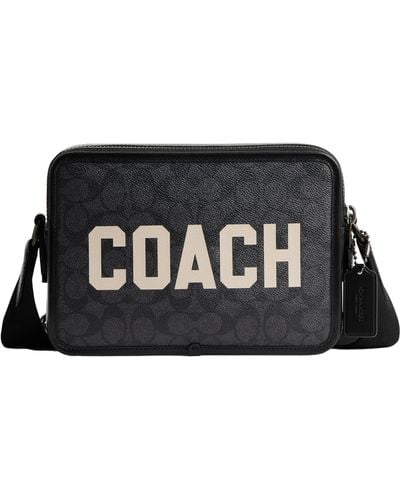 COACH Charter Crossbody 24 In Signature With Graphic - Black