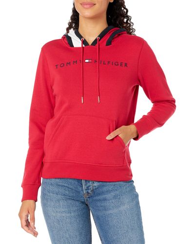 Tommy Hilfiger Soft Fleece Pullover Sweatshirt T-shirt - Red